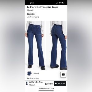 Frame Denim Le Flare de Françoise size 27